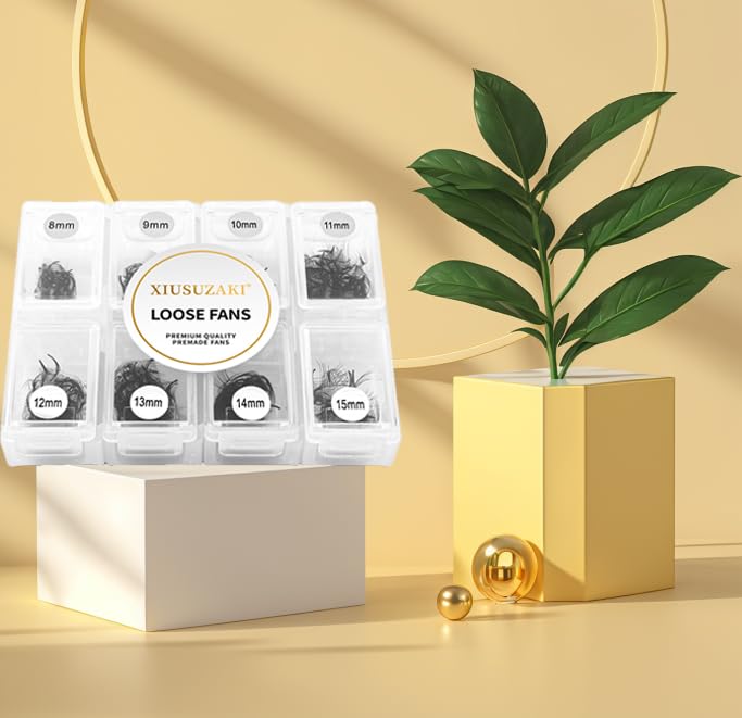 Premade Fans Eyelash Extensions 600 Fans 12D Volume Lash Extensions 0.03 Thickness Eyelash Extension D Curl Premade Lash Fans Mix 8-15mm Fluffy Soft Handmade Loose Fan(600Fans-12D-0.03-D,8-15mm)