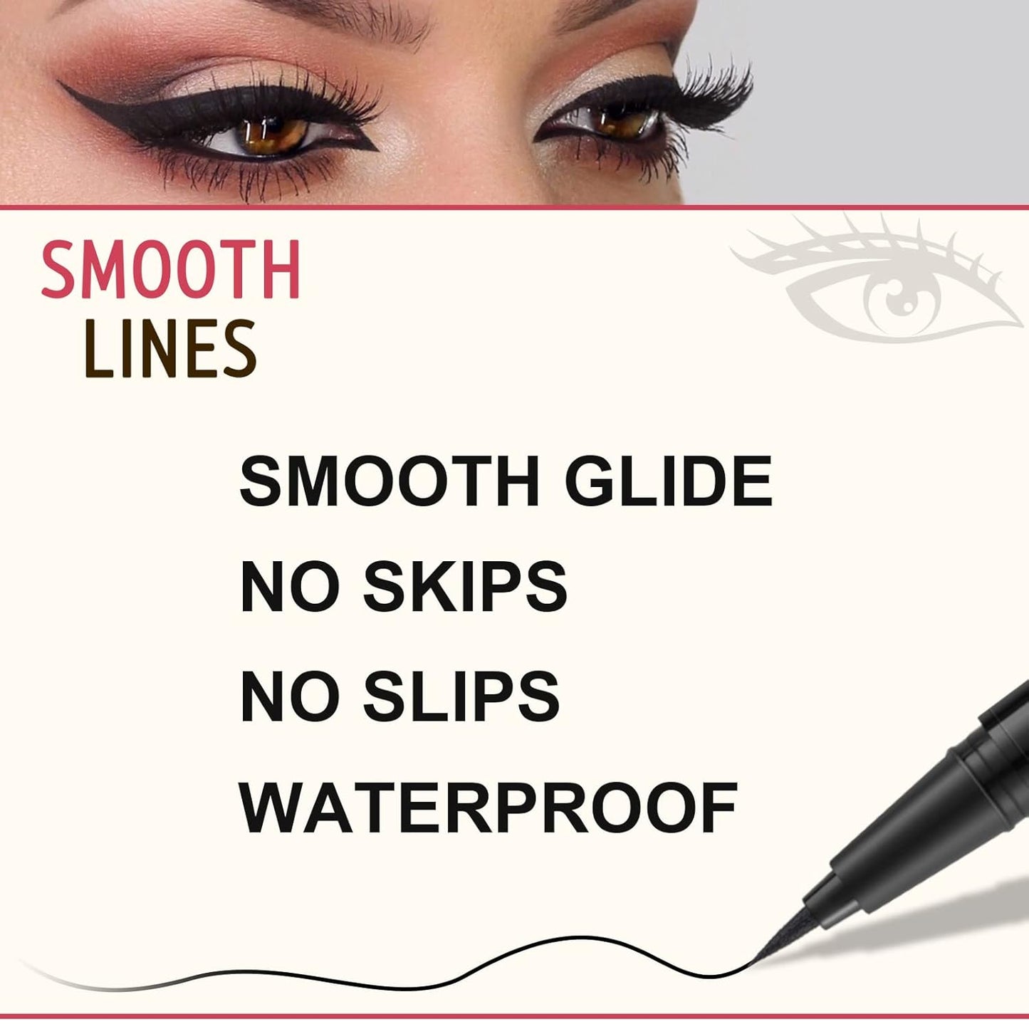 LAVONE Eyebrow Pencil Makeup Kit, with Waterproof 2-IN-1 Microblading Eyebrow Pen, Eyebrow Pomade, Eyeliner and Dual-ended Eyebrow Brush, Brow Pencil Kit for Natural Eyebrows - Black Brown