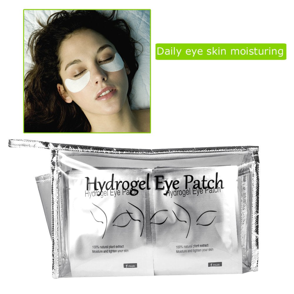 110 Pairs Eyelash Extension Gel Patches Kit, Lash Extension Lint Free Under Hydrogel Eye Mask Pads Beauty Tool with Transparent Cosmetic Bag