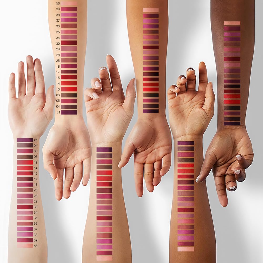 evpct 1Pcs Dark Oxblood Red Matte Lip Liner and Liquid Lipstick Stain Makeup Set for women, Red Long Lasting Smudge Proof Lipstick labiales matte mate larga duracion listip 24 hours originales,15#