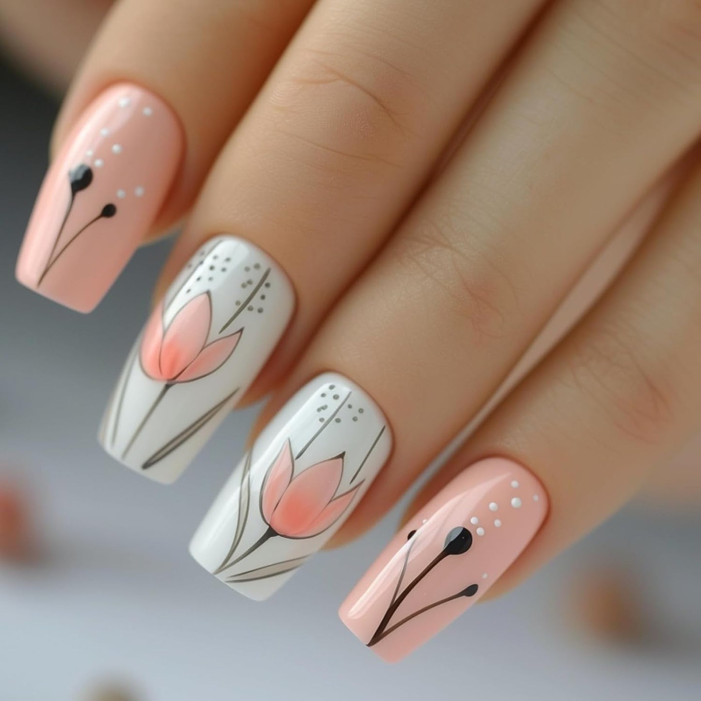 20Pcs Nail Art Brushes Tool Set, Nail Art Double-End Tools, Nail Liner Brushes, Silicone Pen Dotting Pen Tools Nail Art Kit for Home Nail Art DIY Salon Use-White