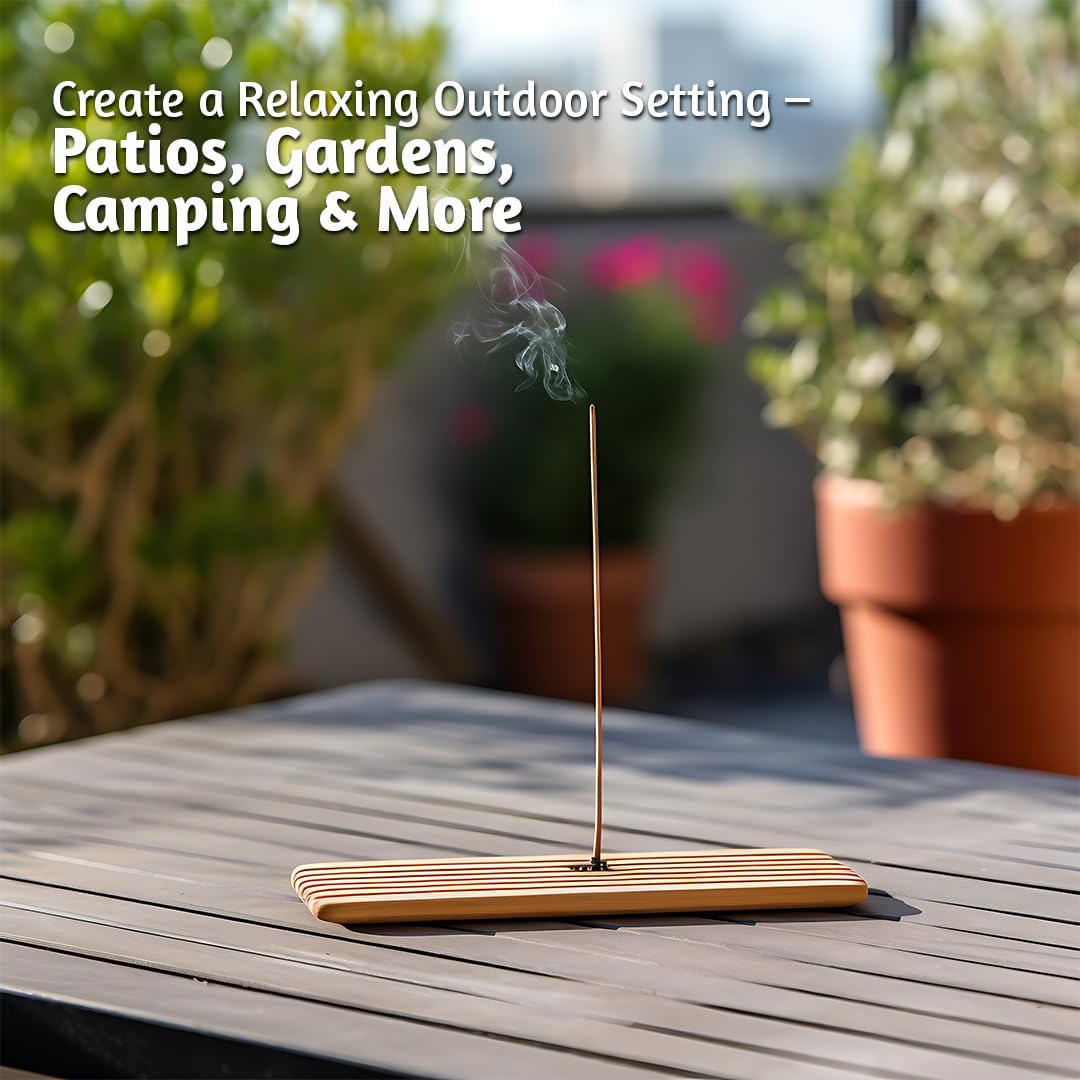 Folkulture Citronella Incense Sticks | Pack of 240 Long 12” Citronella & Lemongrass Incense Sticks | Slow Burn, Non Toxic, Organic |for Patios, Gardens, Camping, BBQs & Outdoor Gatherings