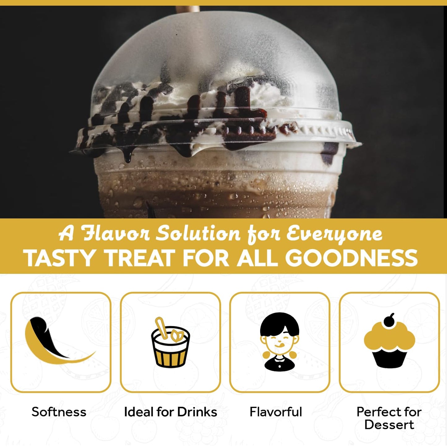 Fanale Premium Ice Mocha Bubble Tea Flavoring Powder | Perfect for Baking, Smoothies, Desserts and Drinks | Instant Flavoring Powder for Boba Milk Tea - 2.2 Pounds (Pack of 1)