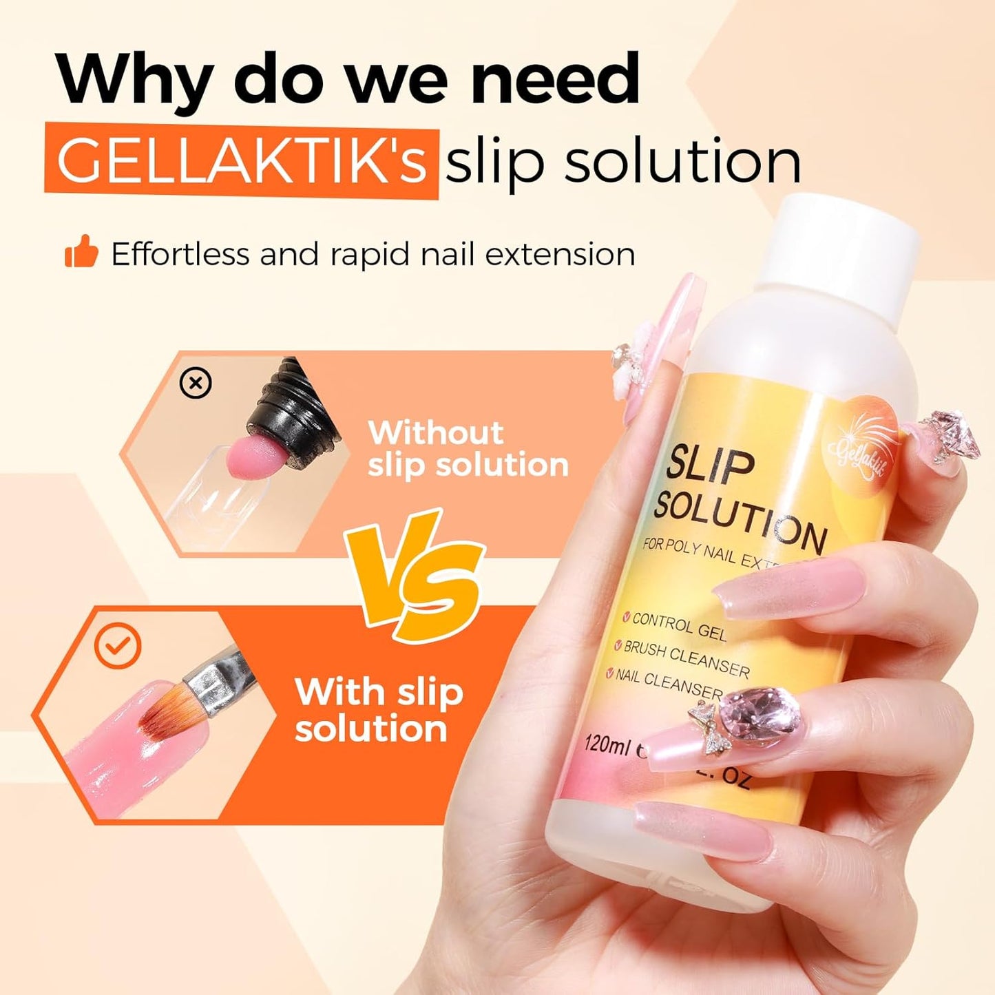 100Pcs Nail Forms Kit, 10 Sizes Reusable Dual nail Forms for Poly Gel & Builder Gel, 120ml Slip Solution Liquid, 6 Clips, Dual-Ended Brush, Nail Art Cup, DIY Pedicure Kit for Beginners