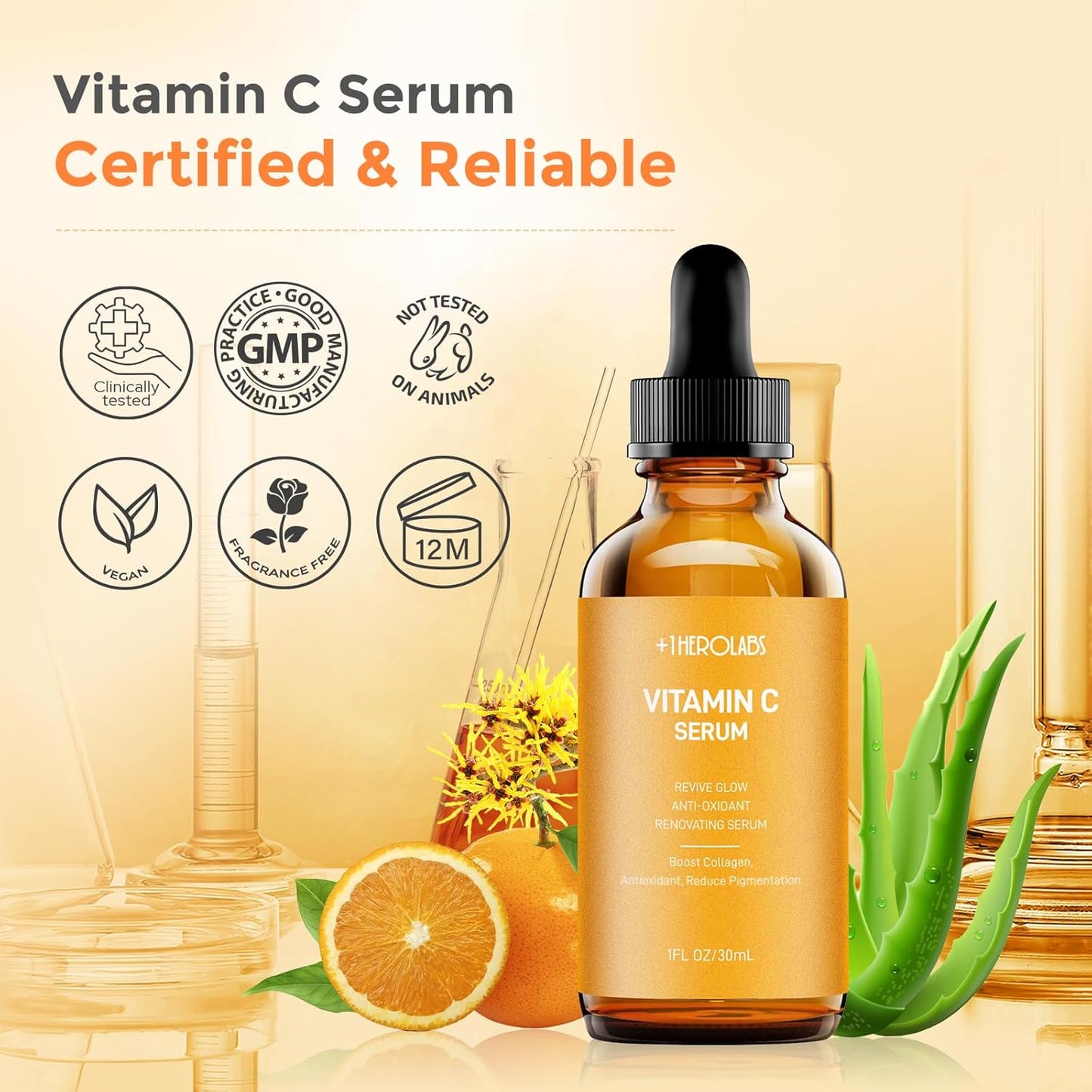 2 Packs Vitamin C Serum for Face –Anti Aging Face & Eye Serum, Hyaluronic Acid, Reduce Fine Lines, Dark Spots and Wrinkle
