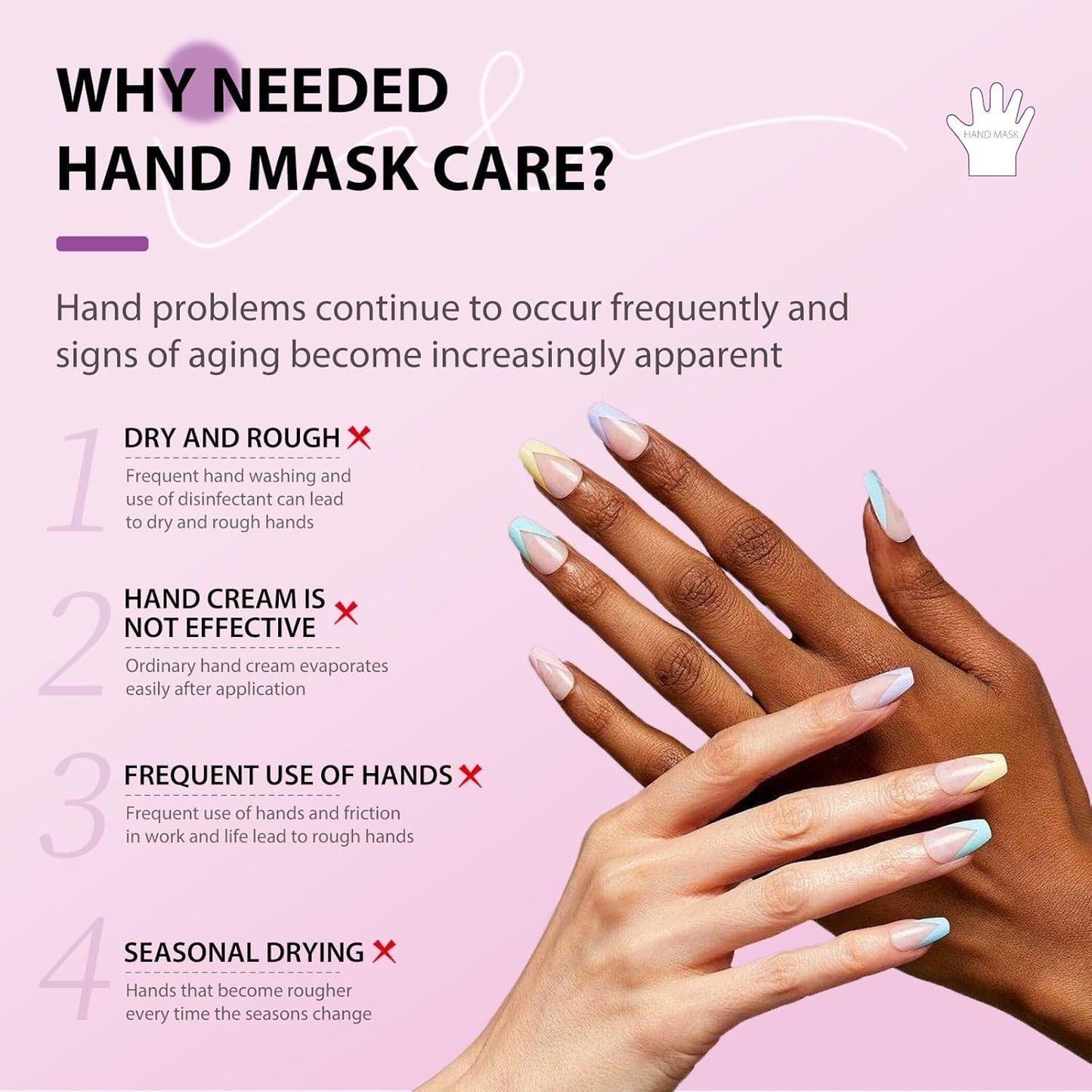 Hydrating Hand Foot Masks Set,3 Pack Glove Mask for Dry Hand,Exofliating 3 Pack Socks Maskfor Peeling Away Dead Skin Calluses(Lavender)