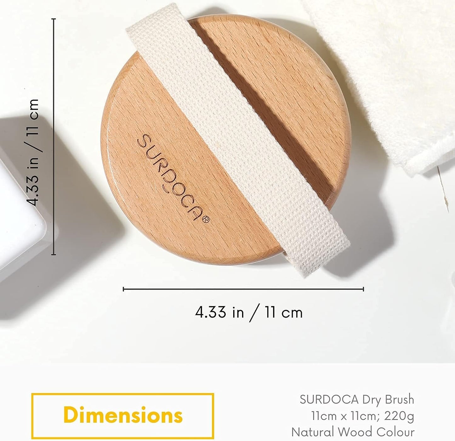 SURDOCA Dry Brushing Body Brush for Lymphatic Drainage, Wet & Dry Body Scrubber, Natural Exfoliating Brush, Pink