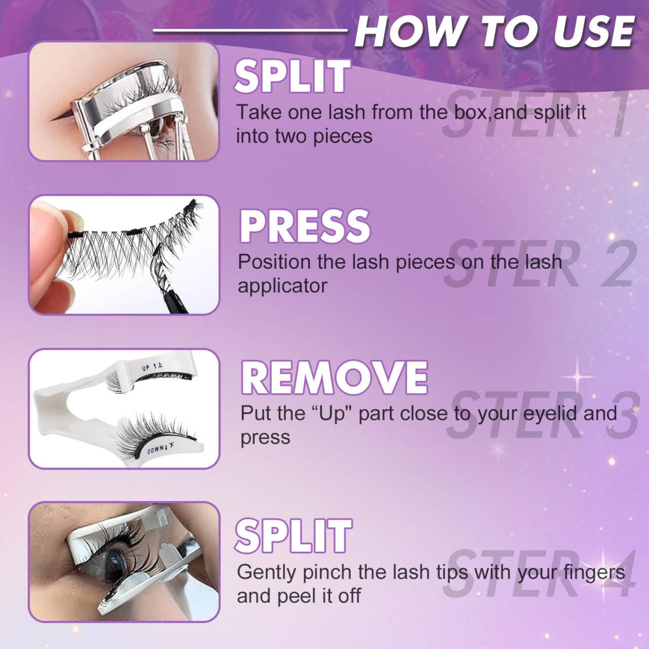 Elara Craft Eyelashes with Applicator, Magnetic Eyelashes Natural Look,Reusable Magnet Lashes No Glue Needed Soft Lashes Kit(Natural)