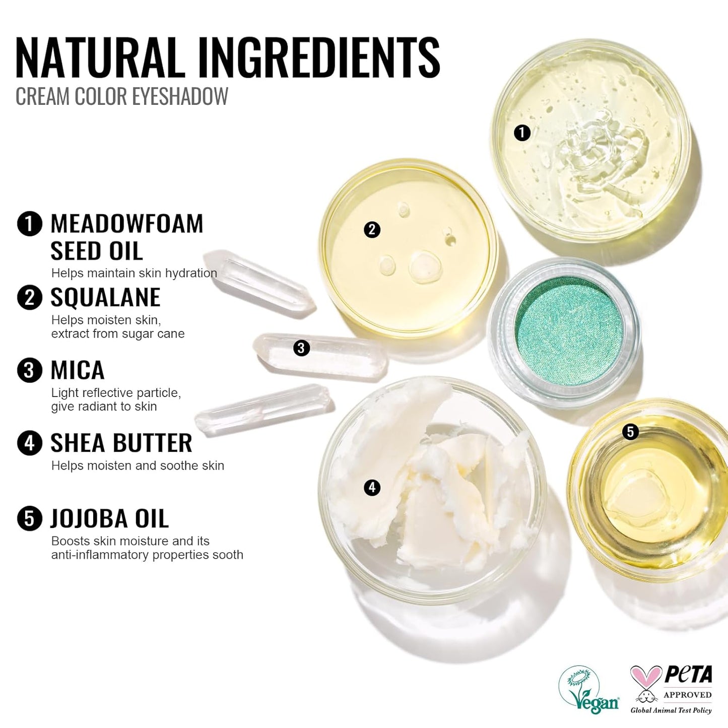 Oulac Shimmer Cream Eyeshadow also for Highlighter Blendable Eye Shadow Waterproof&Long Lasting with Moisturizing Formula Soft Shimmer Eye Make-up,Vegan & Cruelty-Free,6g 26