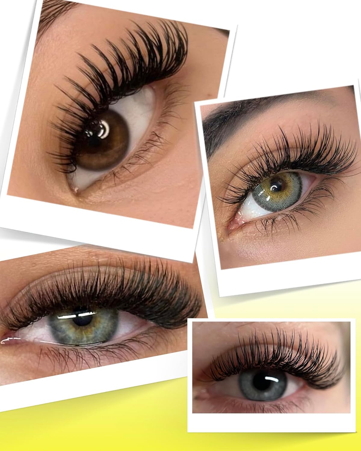 BEYELIAN Eyelash Extension 0.05 C Curl 7-15mm Mixed Tray Easy Fan Lash Extensions Volume Lashes 100°/212°F High Temperature Resistant Classic Professional Use Natural Matte Black (0.05 C 7-15mm Mix)