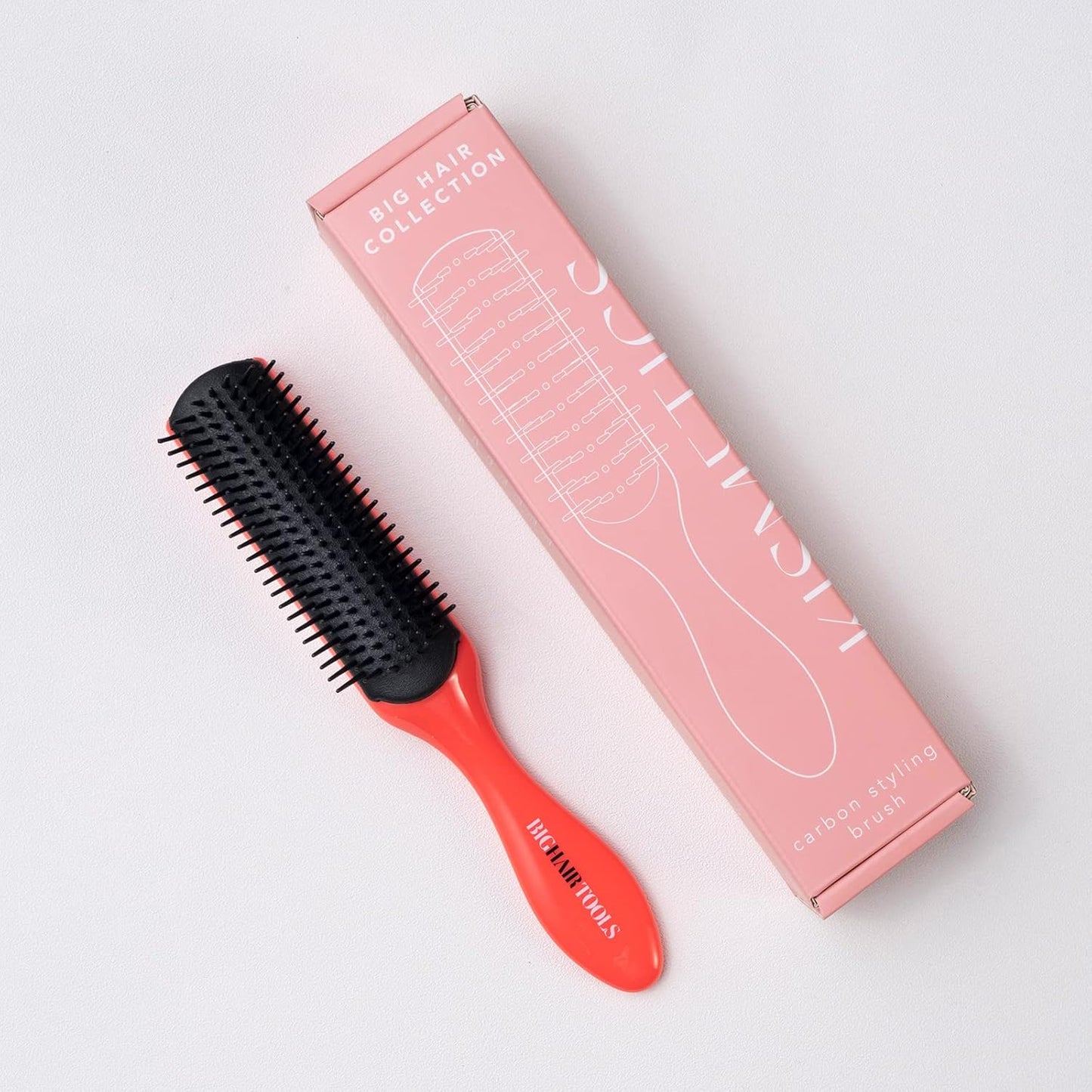 Big Hair Tools, Carbon Styling Brush, Withstand High Heat, Reduce Static for Curly, Wavy, Long, Thick Hair