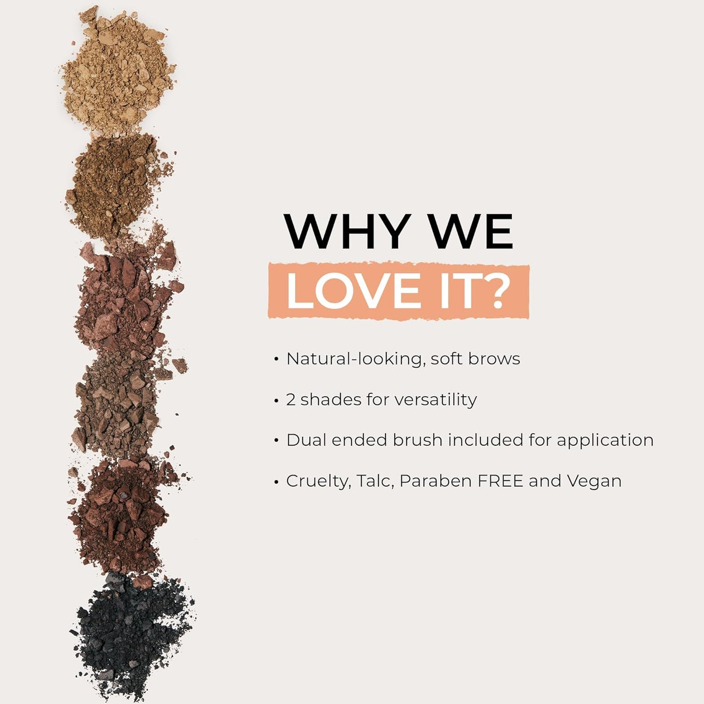 Soft Brow Define & Fill Powder Duo, Includes Dual ended Brush, Vegan and Cruelty Free (Blonde)