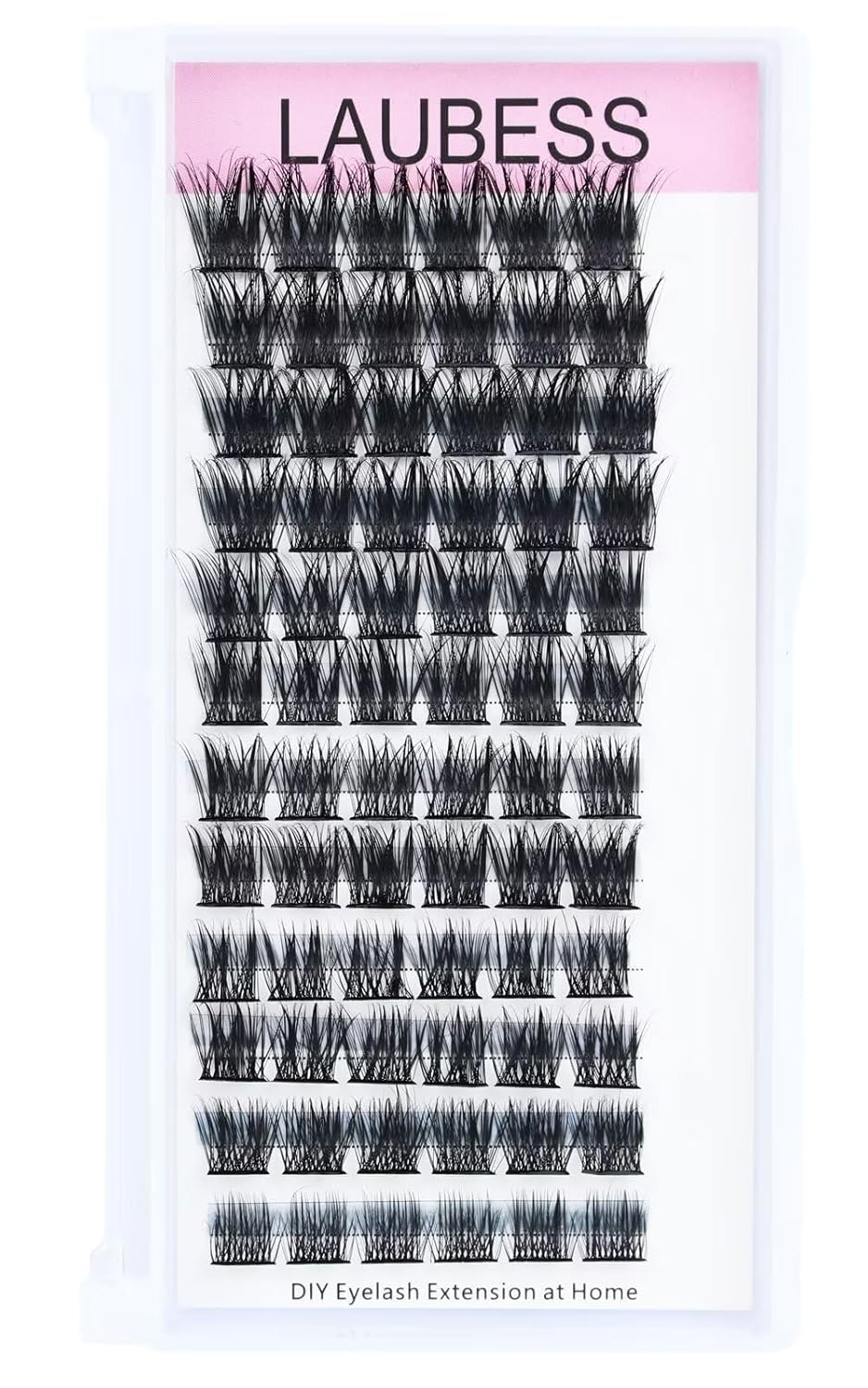 Cluster Lashes 72 Individual Lashes D Curl Lash Clusters Volume Eyelash Clusters DIY Lash Extension Kit Fluffy Cluster Eyelash Extensions (03-0.07D, 12mm)
