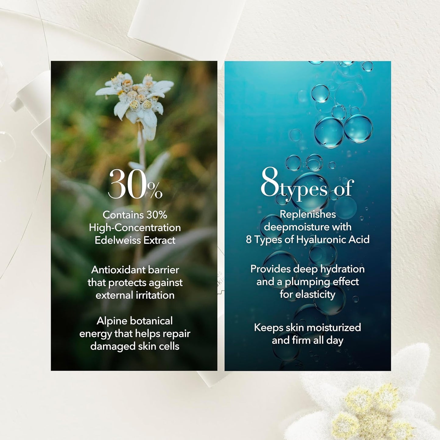 Edelweiss Essence: 30% Flower Extract Jelly Serum - Non-Sticky Hydration, Crafted by Renowned Korean Skincare Experts