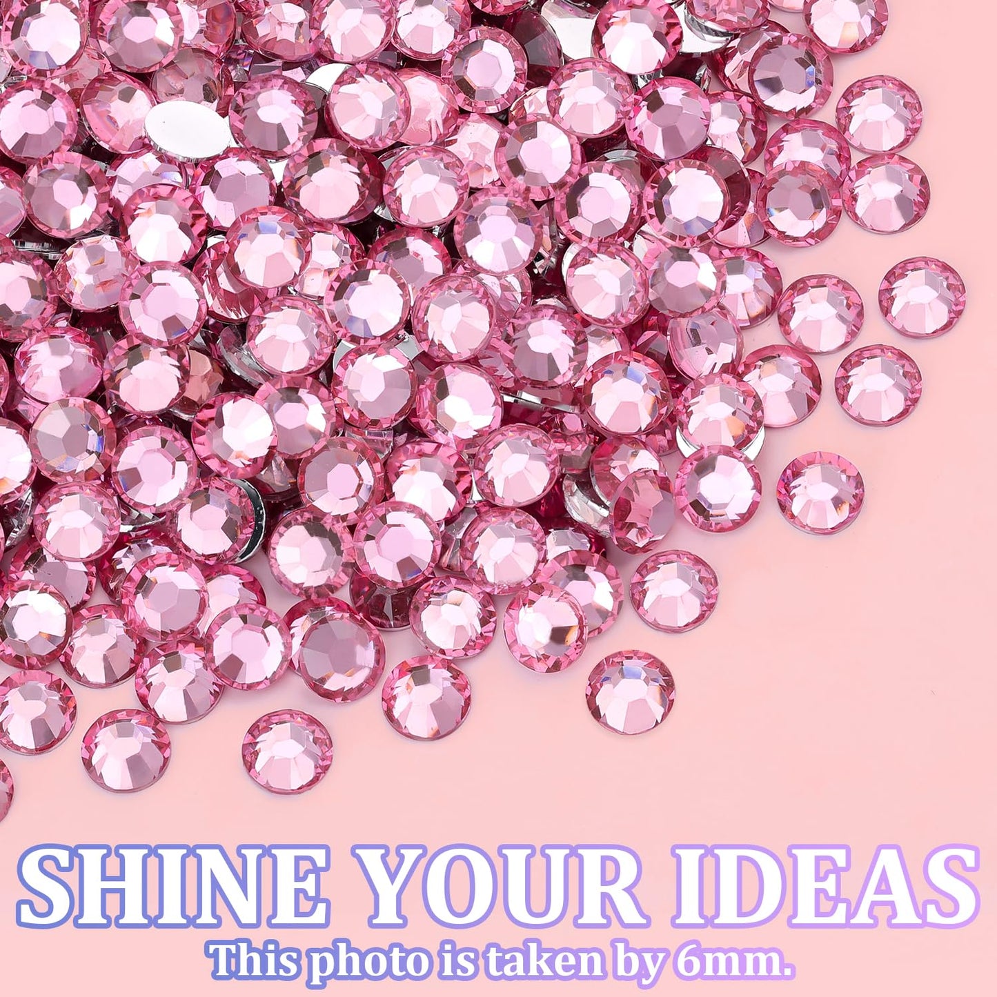 25000Pcs Resin Rhinestones with Tweezers for Crafting, Dark Pink 2-6mm Mixed Sizes Non Hotfix Flatback Gems, Bedazzling Crystal for DIY Craft Clothing Mugs Tumblers Shoes Fabric Decor Nail Art