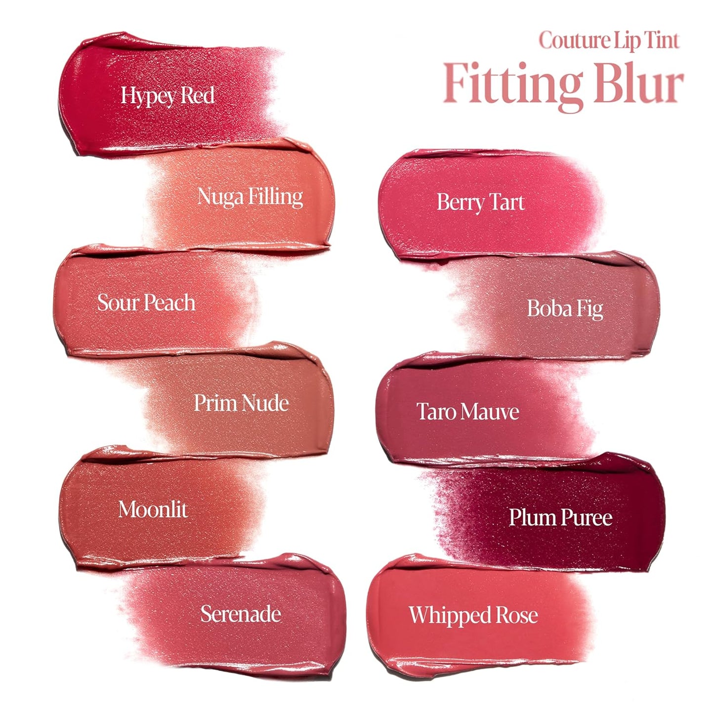 Espoir Couture Lip Tint Fitting Blur #10 Plum Puree 0.14oz | Soft and Creamy Color for Blurry Lip Look | Smudge-Proof Fixing Lip Stain | Lightweight and Comfortable Matte Finish