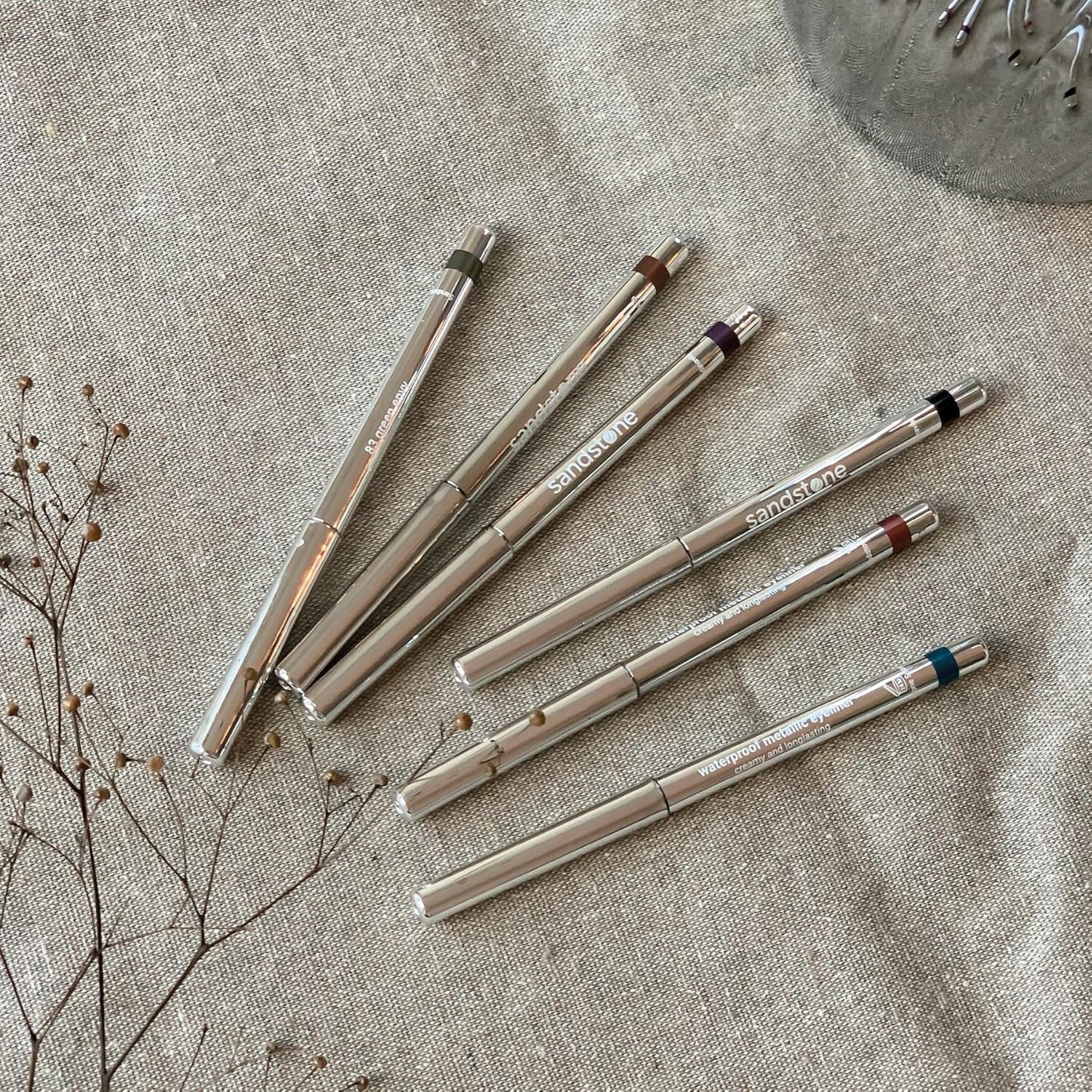Hypoallergenic Waterproof Eyeliner - Fragrance Free Metallic Eye liner - Vegan and Cruelty Free Eye Pencil - Eyeliner Pencil for Sensitive Eyes (Spicy Cinnamon)