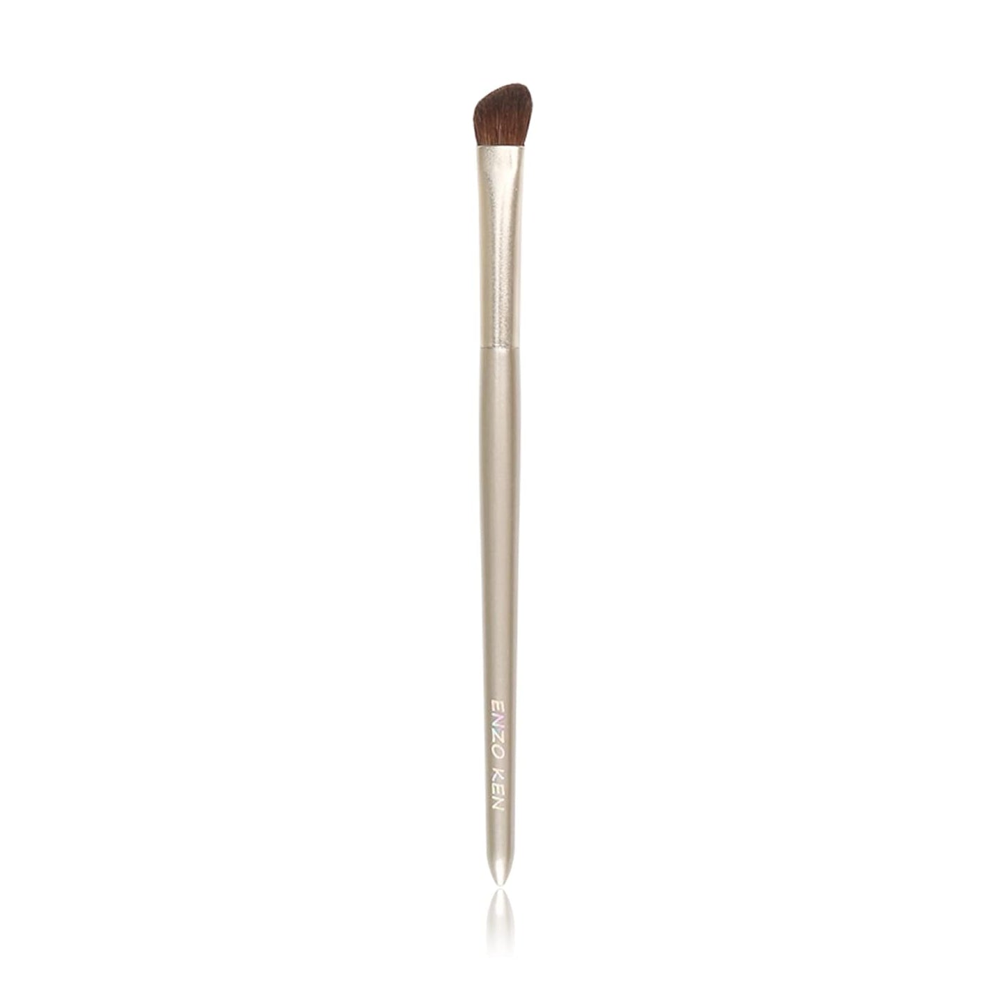 Natural Pony Hair Eye Shadow Brush by ENZO KEN, Small Nose Contour Brush, Angled Eyeshadow Brush, Angled Eye Shadow Brush, Single Eyeshadow Brush, Eye Brushes, Eyeshadow Blending Brush. (Gold, E202)