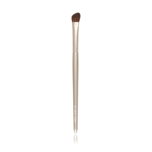 Natural Pony Hair Eye Shadow Brush by ENZO KEN, Small Nose Contour Brush, Angled Eyeshadow Brush, Angled Eye Shadow Brush, Single Eyeshadow Brush, Eye Brushes, Eyeshadow Blending Brush. (Gold, E202)