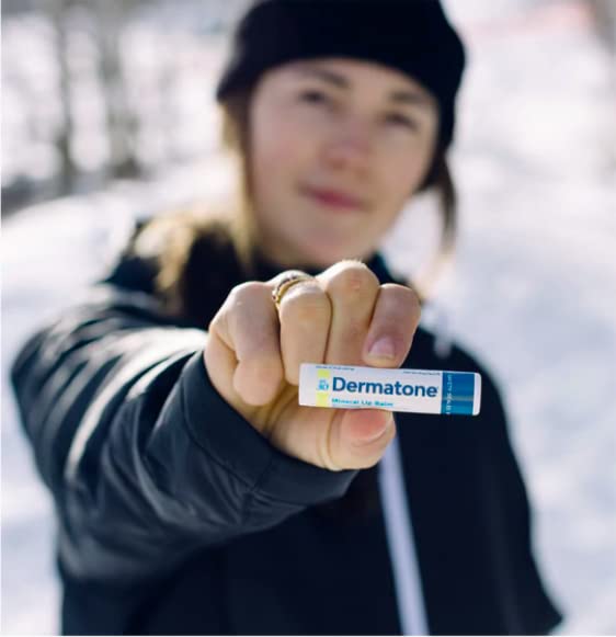 Dermatone Mineral Lip Balm SPF 30 | Moisturizing, Reef Safe, Oxybenzone Free | Jojoba Oil, Avocado Oil, Vitamin E | Zinc Oxide Lip Balm with SPF 30 | 0.15 oz (3-Pack)