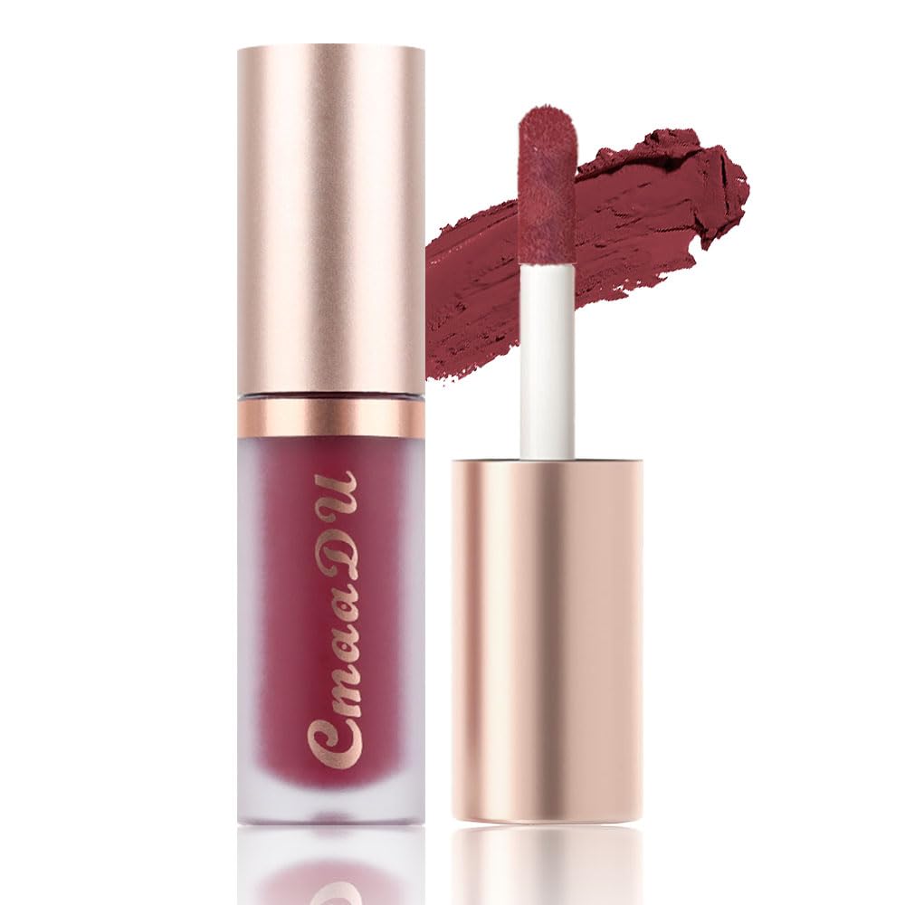 evpct 6Pcs Maroon Red Silky Velvet Matte Liquid Lipstick Lip Gloss Set for Women Long Lasting 24 Hours Color Stay Lipstick labiales matte larga duracion mate 24 horas originales 10#