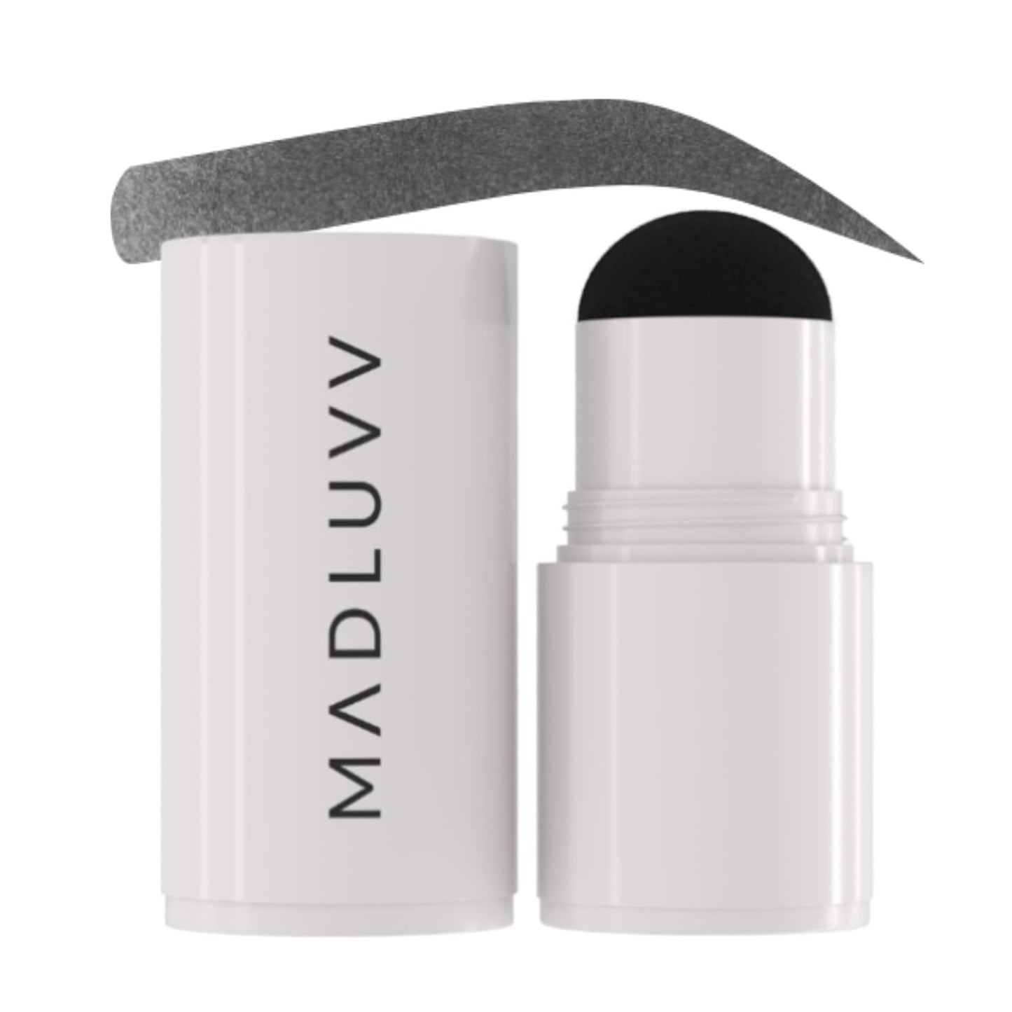 MADLUVV Brow Stamp Refill* - Color Stamp for Brows & Root Touch Up for Women & Men, Instantly Conceal Hair Loss, Grey Hair, Thinning Hair with Stain-Proof/Smudge-Proof Powder Formula (Nearly Black)