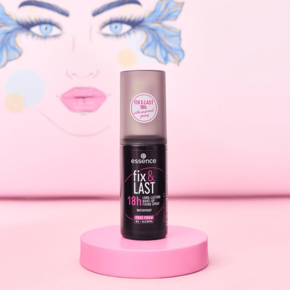 essence | Fix & Last 18H Long-Lasting Makeup Fixing Spray | All-Day Hold & Smudge Proof | Vegan & Cruelty Free
