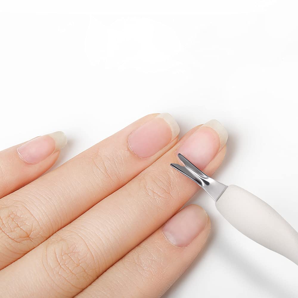 IVON Cuticle Trimmer with Pusher, 3pcs Rubber Tip Cuticle Tool for Nail Art