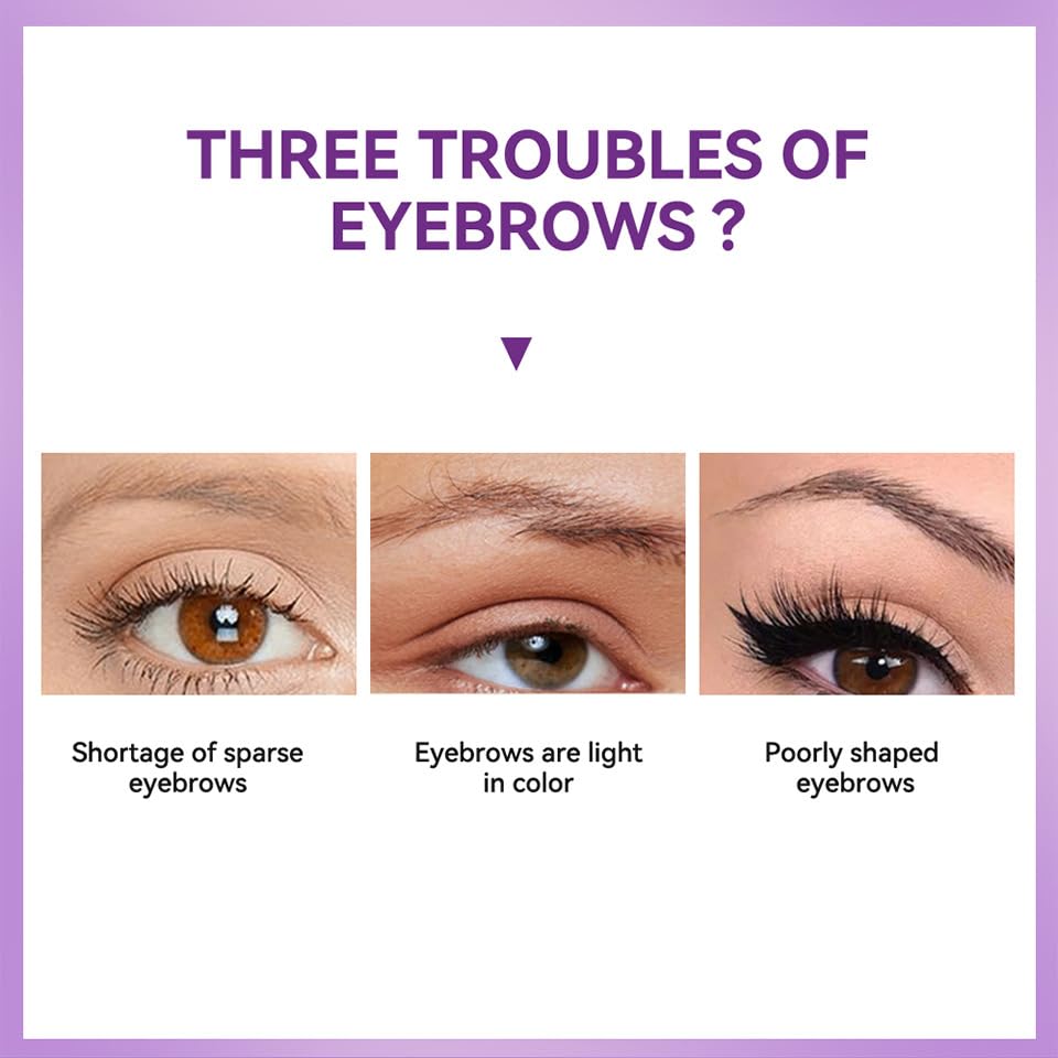 2Pcs Peel Off Eyebrow Tint Gel - Waterproof & Sweatproof All-Day Wear, Transfer-Resistant Tattoo Effect, All Skin Types + Mother’s Day Gift Set, 02#Brown