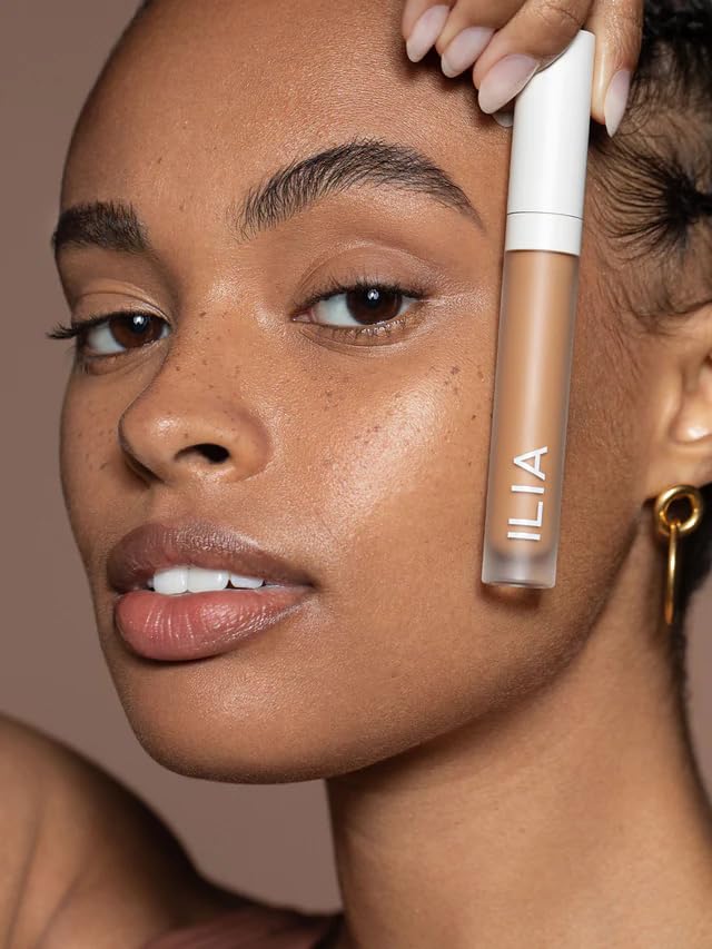 ILIA - True Skin Serum Concealer | Non-Comedogenic, Cruelty-Free, Vegan, Safe For Sensitive Skin, Reduces Appearance of Dark Circles + Blemishes (Turmeric SC4.5, 0.16 oz | 5 ml)