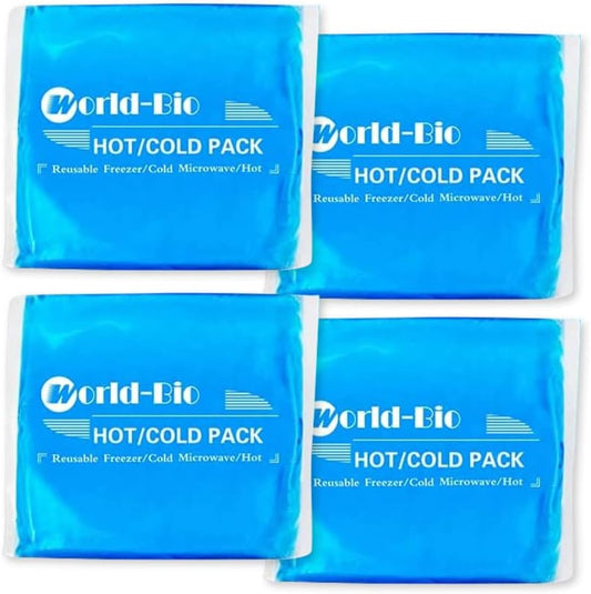 Soft Cold Packs for Injuries Reusable 4 Pack, Hot and Cold Gel Pack for Headaches, Joint Pain Relief, Comfort Ice Gel Pack Flexible Therapy on Neck, Ankle, Knee, Leg, Shoulder, Elbow, Wrist, Feet