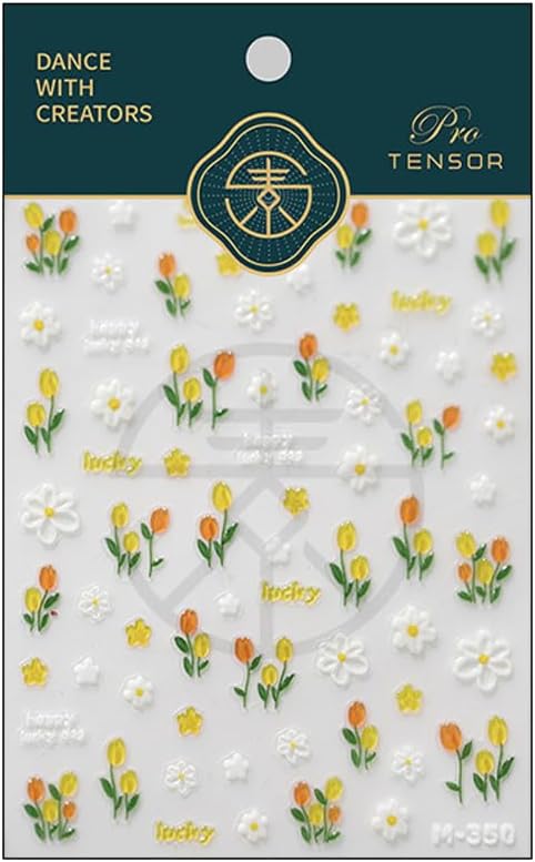 Flower Nail Stickers Floral Nail Art Spring Daisy Nail Decals Cute Jelly Stickers for Nails Designs Self Adhesive Nail Art Supplies & Decorations for Women Girls 1 Sheet