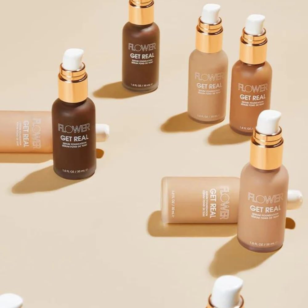 FLOWER Beauty Get Real Serum Foundation - Chocolate (Pack of 3)