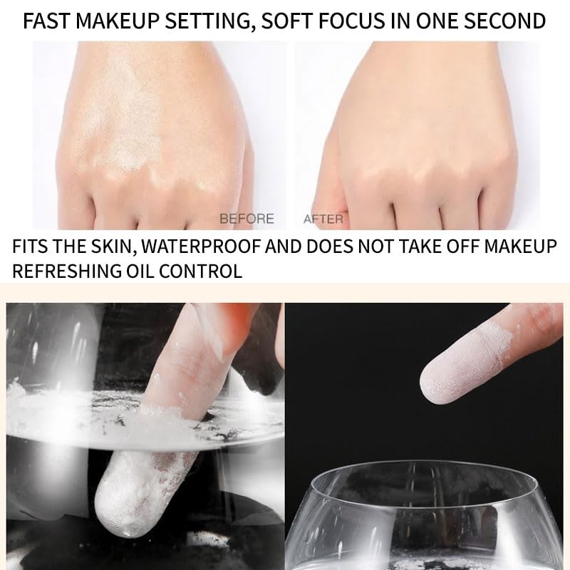 2PCS Loose Face Powder, Oil Control Minimizes Pores and Fine Lines, Loose Baking Face Setting Powder Makeup, Oil Control Soft Focus Effect Make Up, Matte Ultra Flawless Finish,8g (05# Fair)