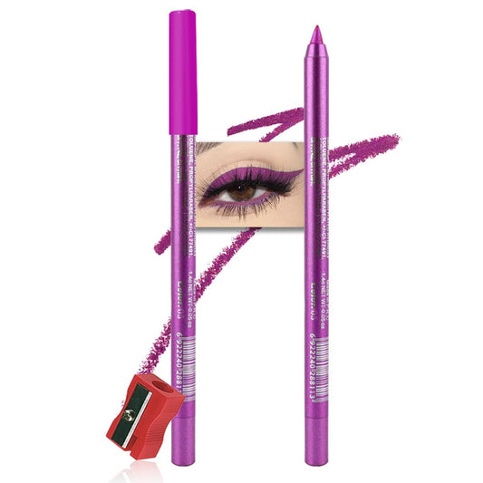 Kaely Gel Eyeliner Pencil for Women, Grape Purple Eye Liner Waterproof Smudge Proof with Sharpener, Waterline Eye Makeup Liners, delineador de ojos contra el agua, Vegan & Cruelty-Free, 05