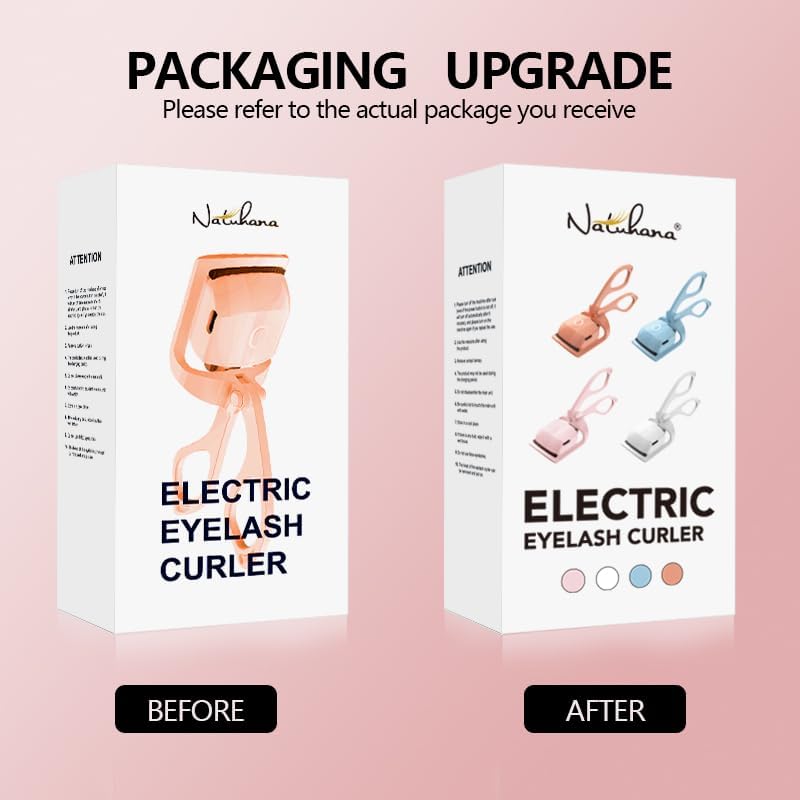 Heated Eyelash Curler with USB,Fast Heat up & 24H Long-Lasting,Rechargeable Electric Lash Curlers,Temperature Control,Safe Anti-Burn Quick Natural Curling Eye Lashes,Orange