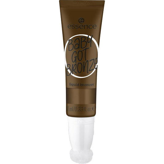 essence | Baby Got Bronze Liquid Bronzer | Lightweight, Buildable, Natural Finish with Sponge Applicator| Vegan & Cruelty Free (50 | Sun Lover)