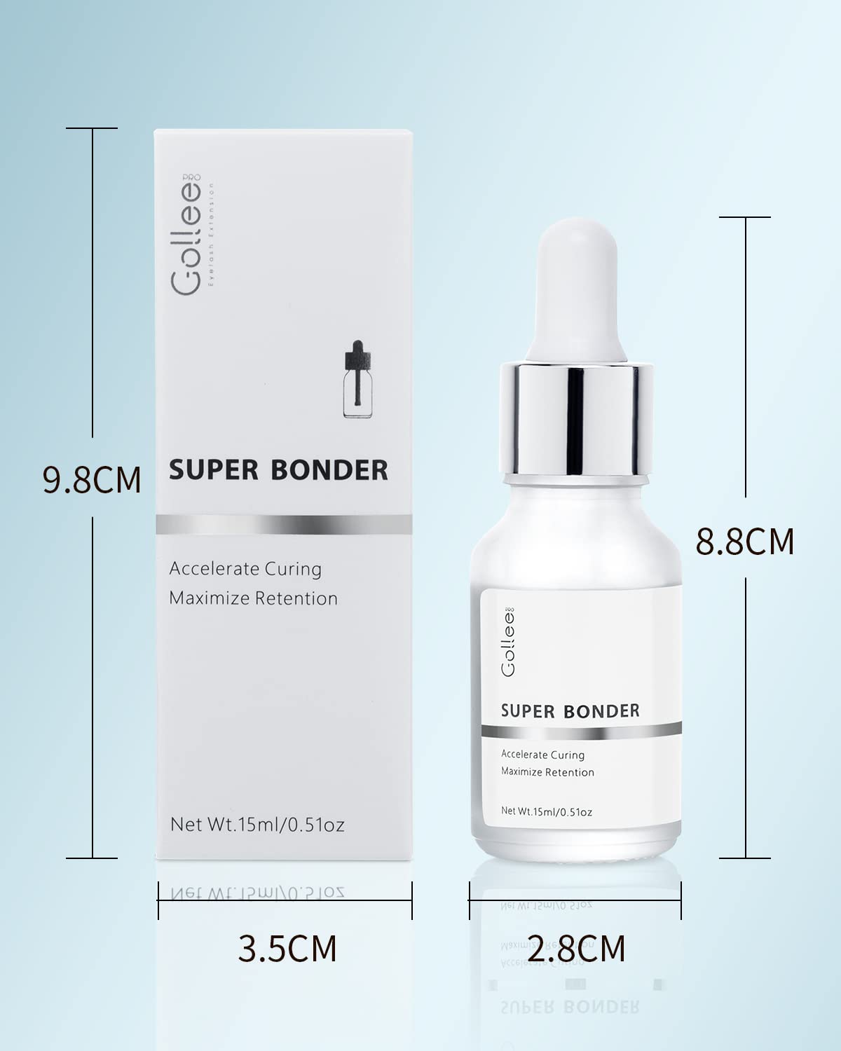 Lash Bonder for Eyelash Extensions, Lash Retention Sealant Eyelash Lash Glue Super Bonder for Lash Extensions Glue Accelerator Cure Solution Lash Extension Lash Super Bonder -15ML