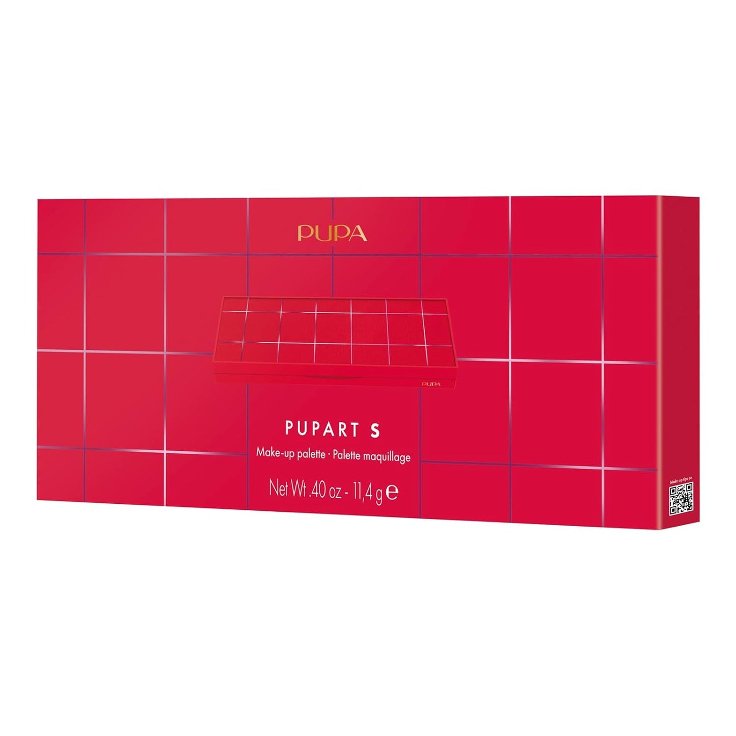 Pupa Milano Pupart S Makeup Palette, 003 Red, 0.4 oz - Versatile Makeup Kit - Blush for Cheeks - Eyeshadow - Lip Gloss - Lip Cream - Face Makeup