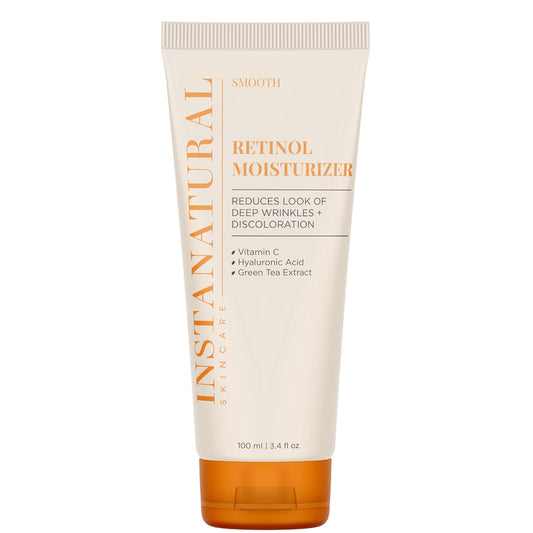 InstaNatural Retinol Moisturizer Nighttime Face Moisturizing Cream, Brightens and Reduces Signs of Aging, Wrinkles, Lines and Discoloration, with Vitamin C and Hyaluronic Acid, 3.4 Fl Oz