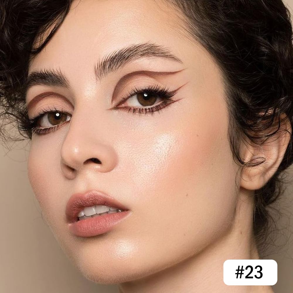 Kaely Gel Eyeliner Pencil for Women, Dark Coffee Eye Liner Waterproof Smudge Proof with Sharpener, Waterline Eye Makeup Liners, delineador de ojos contra el agua, Vegan & Cruelty-Free, 23