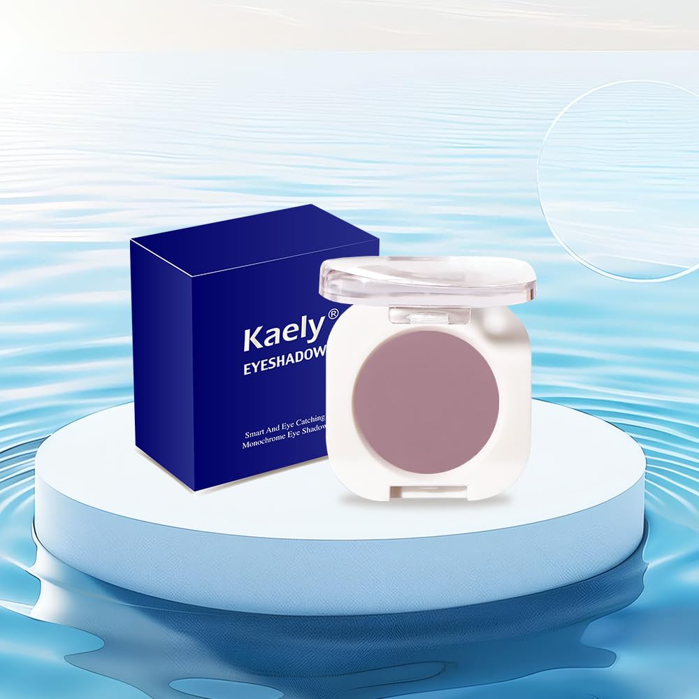 Single Matte Eye Shadow Palette Makeup, Mauve Taupe Matte Eyeshadow for Women, Monochrome Eye Shadow Makeup, Pigmented Waterproof Sombras Para Ojos, Vegan, Talc, Paraben & Cruelty Free, 25