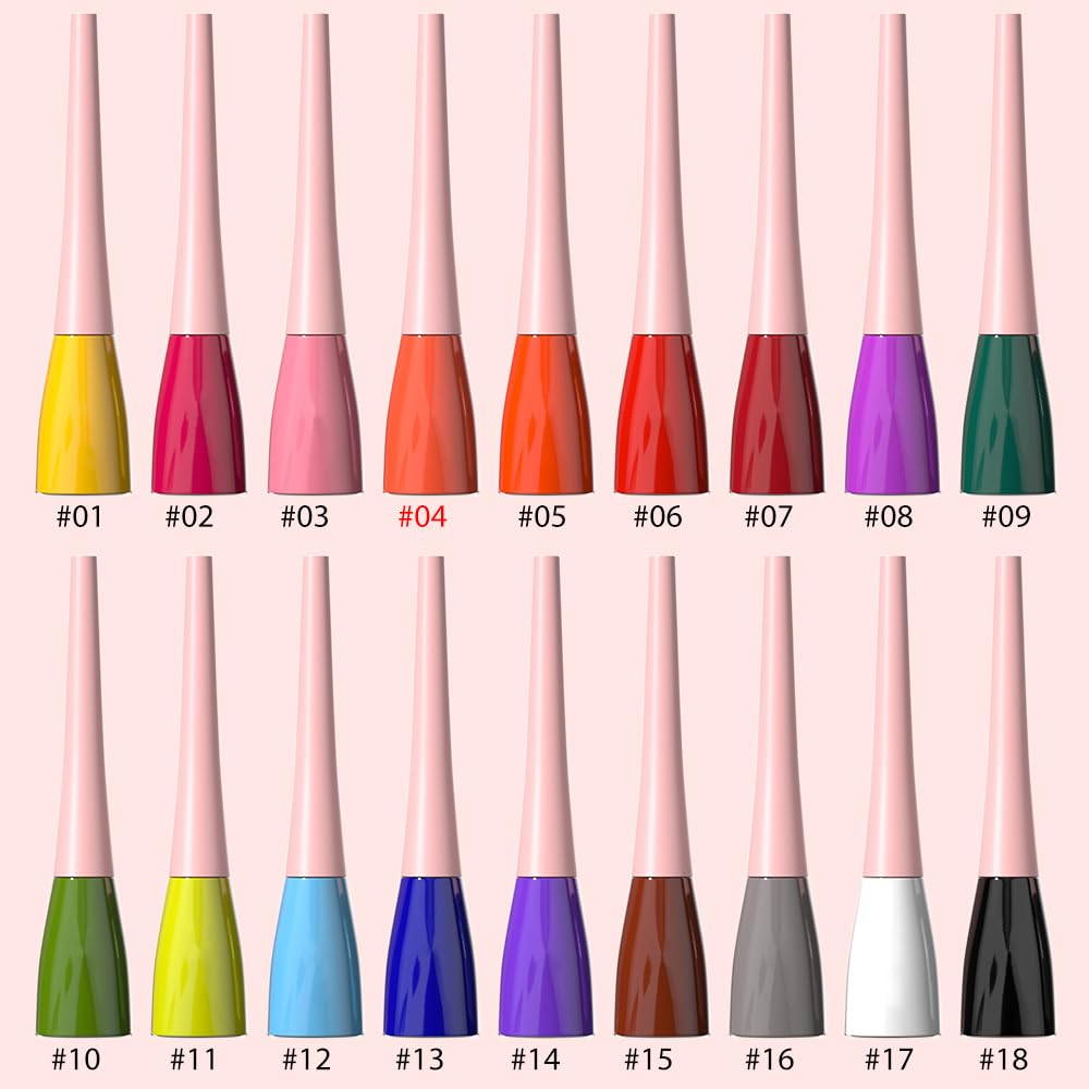 evpct 1Pcs Tomato Liquid Eyeliner Makeup Waterproof Tomato Eye Liners for Women, Eyes Wing Eyeliner Stamps Shapes Colored Eyeliner delineador de ojos a prueba de agua contra el agua blanco para ojos