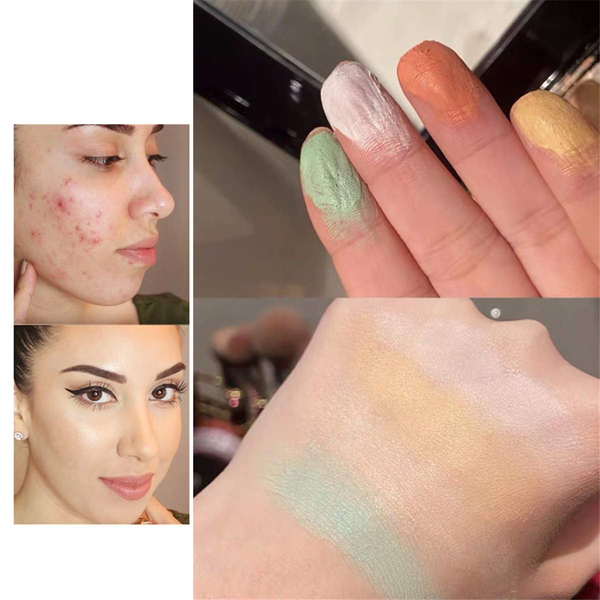 VERONNI Concealer Palette 50 Color Professional Cream Contour Makeup Cosmetic Palette Salon and Daily Use Contouring Foundation Kit (50 color concealer)