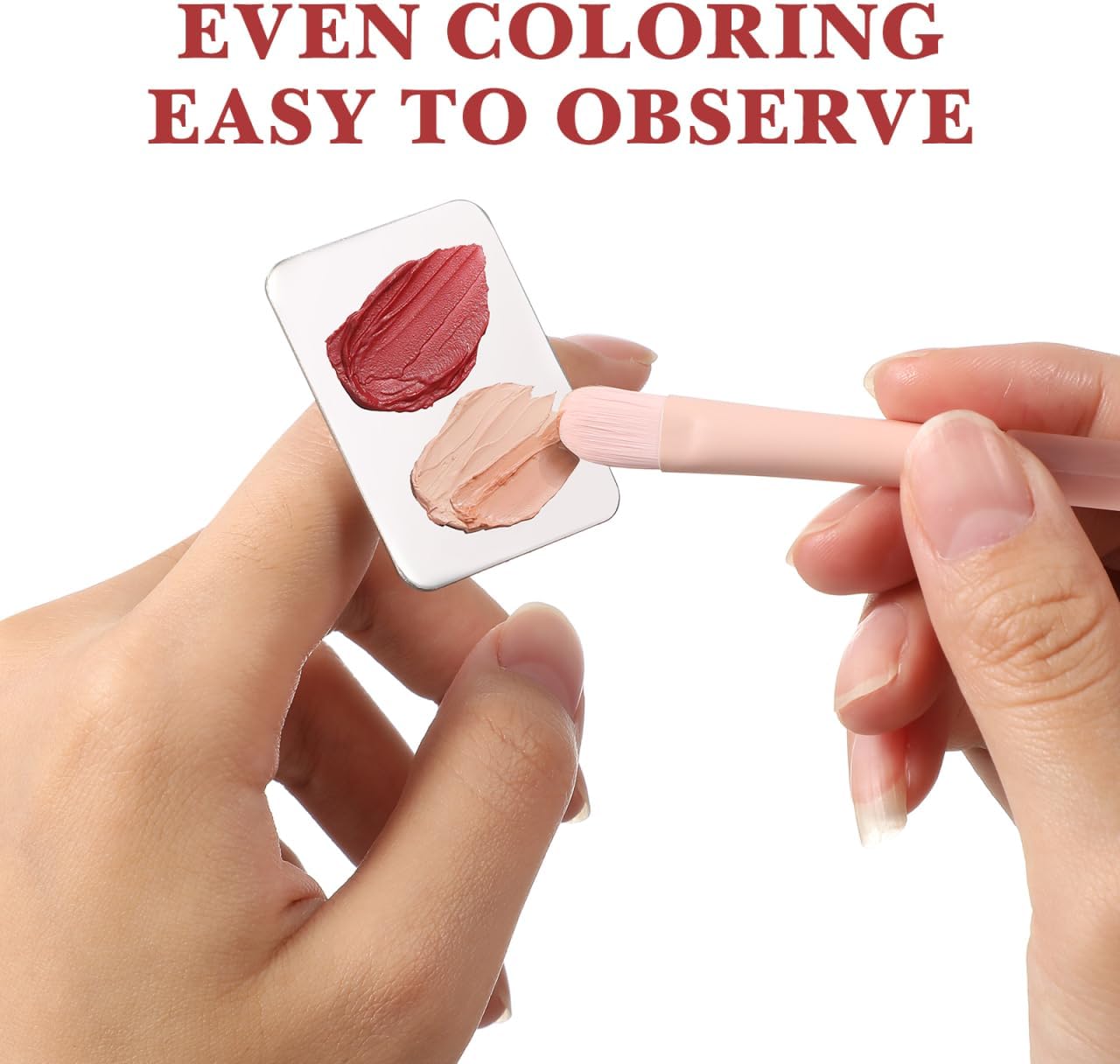 Frcolor 2PCS Nail Art Palette Stainless Steel Makeup Mixing Palette Ring Nail DIY Art Design Paint Color Mixing Palette Metal Tool