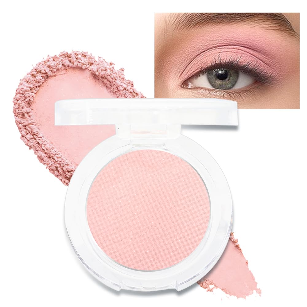 Monochrome Matte Eyeshadow Palette,Off White Pink Nude Neutral Matte Pressed Powder Single Vegan Eyeshadow,Long-Lasting Sheer Eye Makeup Apply Makeup Easily,Smooth Formula; Talc,Vegan & Cruelty-Free