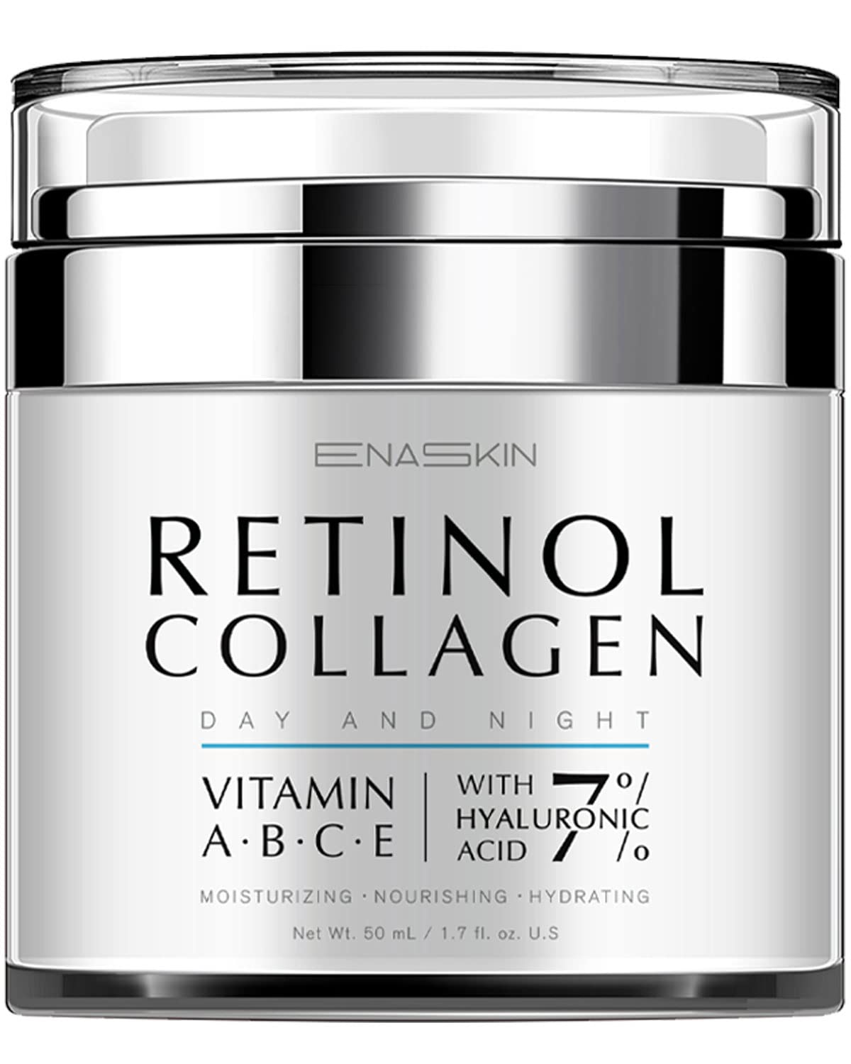 EnaSkin Retinol Cream for Wrinkles: Face Neck Collagen Cream for Tightening Skin - Anti Aging Facial Moisturizer Day and Night for Women and Men 1.7 Fl OZ