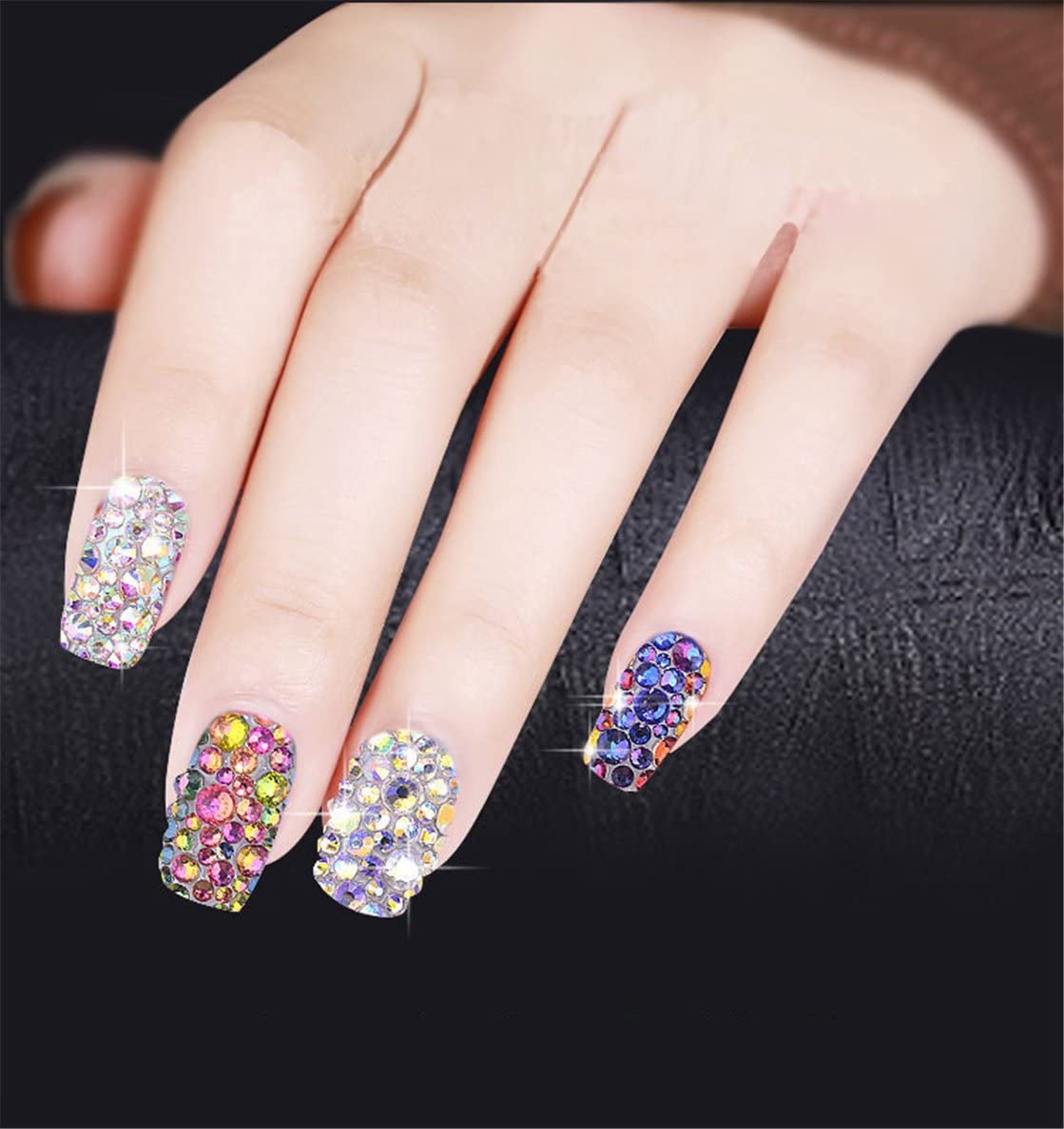 1500 Pieces SS16 4mm Flatback Rhinestones Clear Glass Round Gems Crystals for Nail Art DIY Crafts Clothes Shoes Bags （Dark Coffee）