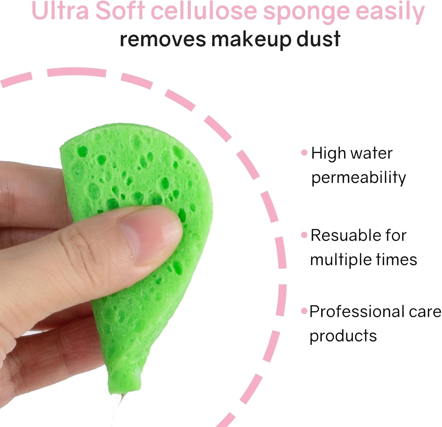 50-Count Heart Shape Compressed Facial Sponges,100% Natural Cellulose Face Sponge Spa Sponges for Removing Dead Skin, Dirt and Makeup((Multicolor)