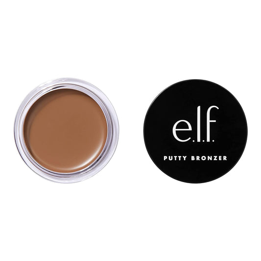 e.l.f. Putty Bronzer, Creamy & Highly Pigmented Formula, Creates a Long-Lasting Bronzed Glow, Infused with Argan Oil & Vitamin E, Honey Drip, 0.35 Oz (10g)